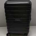 BAGSMART Carry On Luggage 22x14x9 Airline Approved with TSA Lock,20 Inch Lightweight Luggage with Spinner Wheels,100% PC Hard Shell Carry On Suitcases for Men Women,Black