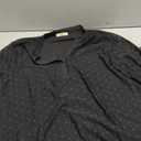 Timeson Women's 3/4 Sleeve Blouses Casual V Neck Dress Shirts Double Layers Mesh Tunics Tops, Size XL