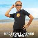 Kanu Surf Girls' Karlie Rash Guard UPF 50+ Sun Protection Short Sleeve Swim Shirt (10, Annie Black)