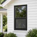 Vinyl Single Hung Sliding Window, 24" x 36" Black | Household Window with Double-Pane Insulated Tempered Glass, White Energy-Efficient Soundproof Window for House, Mobile Home
