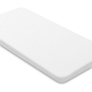 Lisara Baby Bassinet Mattress, 47 x 23.6 Dual Sided Gel Memory Foam Mattress with Waterproof, Removable Ice Silk Cover, Fit for ADOVEL, BabyBond, ANGELBLISS and ELEMARA Baby Bassinet Bedside Crib