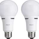 Philips LED 3-Way A21 Frosted Light Bulb: 1600-800-450-Lumen, 2700-Kelvin, 18-8-5-Watt, E26D Medium Screw Base, Warm White, 2-Pack