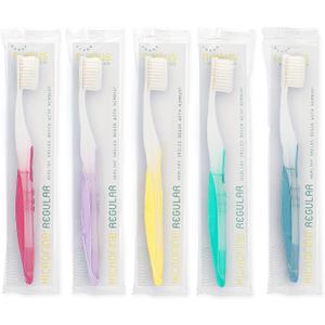 NIMBUS Extra Soft Toothbrushes (Regular Size Head), Periodontist Design Tapered Bristles for Sensitive Teeth & Receding Gums (5 Pack, Colors May Vary)