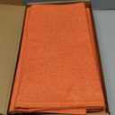 Linen Placemats Set of 8, Machine Washable, Heat Resistant, Wrinkle Free, Thick Polyester Kitchen Place Mats for Dining Table (Orange)