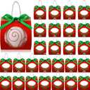 Roowest 100 Pcs Christmas Ornaments Balls Gift Boxes 4''x 4"x 4" Christmas Red Wrapping Packaging Boxes for 3.15'' Balls Ornament Apple Gift Container with Window Rope for Xmas Party Favors Supplies