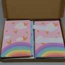 Paper Junkie 48 Pack Rainbow Cards with Envelopes for Thank You, Baby Shower, Birthday, and Kid Stationery Set (Pastel, 4x6 In Thank You Cards With Envelopes)