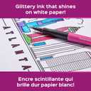 Paper Mate Flair Metallic Felt Tip Pens, City Lights Collection, Glittery Assorted Colors, Premium Ink, 8 Count - Perfect for Writing, Doodling, Bullet Journaling, Glitter, Sparkle, Writing Fun