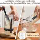 Glass Sourdough Starter Jar 2 Pack, 24 oz Wide Mouth Organic Sourdough Starter Kit with Date Marked Band, Thermometer, Cloth Cover & Metal Lid, Reusable Bread Baking Supplies, Bread Making Accessories