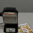 Ninja BW1001 NeverStick PRO Belgian Waffle Maker, Vertical Design, 5 Shade Settings, with Precision-Pour Cup & Chef-curated Recipe Guide, Black & Silver