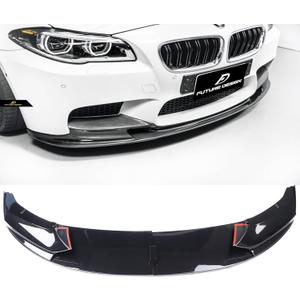 MUCO 4pcs Front Bumper Lip Spoiler Kit Compatible with BMW F10 520i 528i 535i 550i M Sport 2011 2012 2013 2014 2015 2016 Gloss Black M-Performance Front Bumper Lip Spoiler Lip Lower Bumper Body