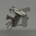 Door Lock Latch for Home Security - Swing Bar Door Guard for Front and Inside Door, Safety Childproof Reinforcement Door Stopper for Kids Home Hotel Apartment, Thicken Aluminium Alloy Nickel Satin