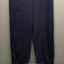 Women's Relaxed Fit Dri-More Core Cotton Blend Yoga Pants, Navy, XXL Petite, 2XL