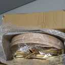 YOUBET 125PCS Pink Plastic Plates - Pink Disposable Plates With Gold Rim - Pinks and Gold Plates Include 25 Dinner Plates, 25 Dessert Plate, 75 Cutlery for Party Wedding Birthday Mothers Day