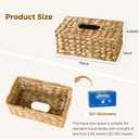 Rectangular Tissue Box Cover Compatible with 100-160 Sheets of Kleenex Water Hyacinth Rectangle Tissue Box Rattan Tissue Box Holder Rectangular, Hand Woven Wicker Tissue Holder