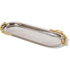 Leeber 70036 Elegance Gilt Leaf Long Oval Dish, 17 x 6 in.