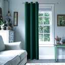 ChrisDowa Blackout Curtains 72 inches Long for Bedroom - Grommet Thermal Insulated Room Darkening Curtains for Living Room (1 Panel, Forest Green, 42 x 72 Inch)