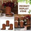 Weekgrat 16 Set Brown Western Cowboy Boots Flower Boxes Centerpiece Boot Shape Boxes Decorations Western Theme Party Cowgirl Favors for Cowboy Cowgirl Birthday Party Baby Shower Wedding Supplies