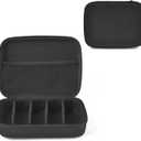 Mkono Travel Sunglasses Organizer Glasses Case Multiple Pairs with Adjustable Slots Portable Eyeglasses Case Storage Box for Men Women, Medium, Black