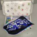 Sanwuta Soft American Mahjong Tiles Bag Thickened Mahjong Makeup Bag Gifts for Women Mah-Jong Lovers Accessories 13 x 7.8 x 3.2 Inches(Tiles Printed)