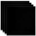 Tlence 4 Pack 12 x 12 x 1/32 (0.03") Inch Anodized Aluminum Sheets, Black 5052 Aluminum Alloy Blanks, 0.8MM Corrosion Resistant Metal Engraving Plate for DIY Crafting, Sign Making, Home Decor