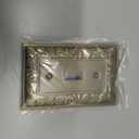 Antique Brass Duplex Outlet Cover Paisley Pattern Decorative Wall Plates for Electrical Outlet, Metal Switch Plates and Receptacle Cover for Kitchen Bathroom (1 Gang Duplex Outlet-6 Pack)