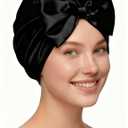 Ramede Bow Silk Bonnet for Sleeping Women Adjustable Satin Night Sleeping Cap Coquette Layer Smooth Hydration Hair Bonnet