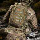 21L Small Tactical Backpack | Fit 12 Inch Laptop, Water Bottle Holder, 1050D fabric, Molle, Daily Work, Travel, Hiking (Camo)