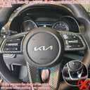 MUXEE 3Pcs Steering Wheel Cover Trims Interior Decaration Sticker for Kia Forte Cerato K3 2019 2020 2021 2022 2023 2024 - ABS Carbon Fiber Sport Interior Accessories(NOT FIT GT and GT Line Models)