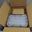 M MCIRCO [80 oz & 36 oz Extra Large Glass Food Storage/Baking Containers Set with Lids, 2 Pack 80 oz(10 cup)&2 Pack 36 oz (4.5 cup) Airtight Glass Container,Microwave,Oven,Freezer and Dishwasher (gray)