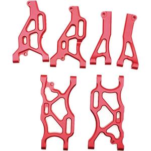 Alloy Front Upper Lower Suspension Arm and Rear Suspension Arm Set for Arrma Typhon 6S Felony Infraction Limitless Upgrade Part (Red)