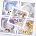 XSEINO About 1200PCS 6mm Glass Beads Bracelet Making Kit,24 Assorted Dreamy Blue Ocean Series Colorful Crystal Beads for Bracelet and Jewelry Making and DIY Crafts,Friendship Bracelets