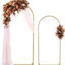 Wedding Arch Backdrop Stand, Set of 2 Gold Metal Arch Frame 7.2FT & 6FT, Backdrop Stand for Wedding Ceremony, Birthday Party, Baby Shower, Graduation, Garden Event
