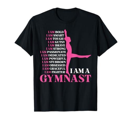 I Am A Gymnast Gymnastics Girls Boys Women Men Retro Sports T-Shirt (S)