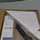 Qeke Corner Shower Shelves, 10 Recessed Tile Shower Shelf Matte White, 304 Stainless Steel Grout in Corner Tile Shower Shelves, No Drilling, 2 Pack