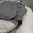 ZZZhen Pregnancy Pillow for Sleeping, G Shaped Maternity Pillow - 56 Inch with Grey Microfiber Removable Cover, Multi- Use and Support Back, Hips, Legs, Belly for Pregnant Women Sleeping