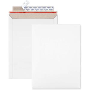 ValBox 9x11.5 Self Seal Photo Document Mailers 25 Pack Stay Flat White Cardboard Envelopes, 9.25 x 11.75 Inches