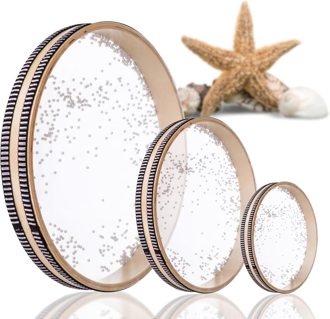 Pack of 3 Sound Healing Instruments - Ocean Drums 12 Inch Ocean Sound Drum for Meditation 8 Inch Wave Drum for Relaxation 4 Inch Healing for Stress Relief Pack of 3 Sound Healing Instruments - Ocean Drums 12 Inch Ocean Sound Drum for Meditation 8 Inch Wave Drum for Relaxation 4 Inch Healing for Stress Relief