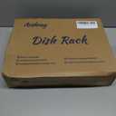 Stainless Steel Dish Drying Rack  304 Grade Dish Racks for Kitchen Counter with Utensil Holder & Adjustable Spout, Space-Saving Organizer, 16.5" x 11.8" x 5.3" White