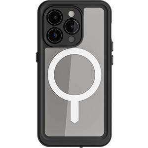 Ghostek Nautical Slim Waterproof Case for Apple iPhone 15 Pro - Built-in Screen & Camera Lens Protector, Compatible with MagSafe (6.1 Inch, Clear)