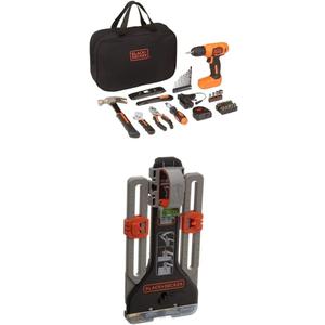 BLACK+DECKER 8V Drill/Home Tool Kit with MarkIT Picture Hanging Tool Kit (BDCD8PK & BDMKIT101C)