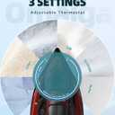 Cordless Iron for Clothes - 1500W Steam Iron with Non-Stick Ceramic Soleplate, Rapid Heating, Auto Shut Off, Burst of Steam, Self-Clean, Anti-Drip, Anti-Calc, 3 Temperature Settings, Red