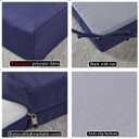 SAMTY 20 x 18 Inch Outdoor Chair Cushions for Patio Furniture UV Resistant Non Slip Waterproof Replacement Patio Seat Cushion with Ties Set of 2, Navy Blue