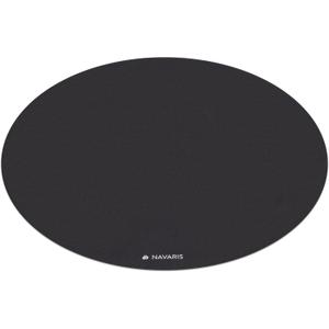 Navaris Round Yoga Mat - 47" Diameter Circular Exercise Mat 1/4" Thick - Non-Slip Mat for Cardio, Workout, Fitness, Tai Chi, Meditation - Size Small (Black)