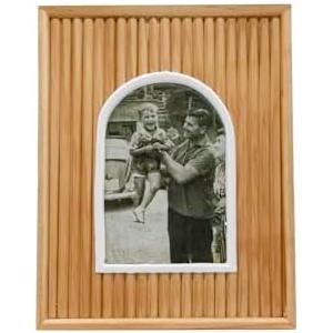 Foreside Home and Garden 4x6 Ribbed Arch Photo Picture Frame w/Glass Pane Family & Friends Picture Frame Home Living Room End Table Fireplace Mantle Table Tabletop Display Decor Decoration