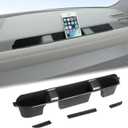 Aunginsy Co-Pilot Dashboard Organizer Tray Compatible with Land Rover Defender 90/110/130 2020-2026, Car Center Console Passenger Side Storage Box Container Insert Groove ABS Accessories(with Mat)