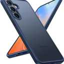 TORRAS Guardian Shockproof for Samsung Galaxy S25 Case, [12FT Military Grade Drop] Thin & Soft Touch for Samsung S25 Case, Translucent Matte Protective Slim Case for Samsung S25, Blue