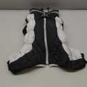 MIGOHI Full Body Dog Coat - Warm Reflective Winter Coat for Medium Dogs with Harness,Turtleneck Dog Fleece Jacket,Four-Leg Windproof Puffer Jackets Snowsuit with Zipper for Small Medium Large Dogs,M (Medium(Back:14.2"), Black)