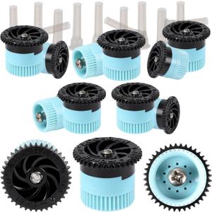 10 Pcs Variable Arc Nozzle, 6 Van Sprinkler Heads Replacement Compatible with Pop Up Sprinkler Adjustable 0 - 360 Pattern Spray Head Nozzle for Garden Lawn Yard Irrigation