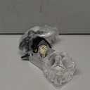 Small Modern Bedside Table Lamp, 7 x 7 x 13 Inch Farmhouse Table Lamps, Black Metal Ball Table Lamp for Living Room Bedrooms and Office (Black Fabric Lampshade)