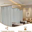 U Shaped Curtain Rod Room Divider Black Portable Dressing Room for Boutique